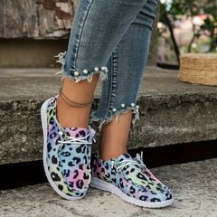 Leopard Low Top Canvas Shoes Lightweight Outdoor Casual Shoes