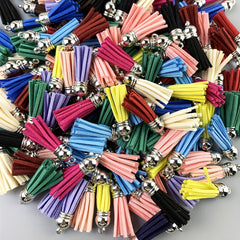 20pcs Random Faux Leather Tassel Keychain Cellphone Straps DIY Home Decor