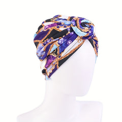 Boho Print Turban Cap Twist Knot Head Wrap Chemo Cap Bandana Ramadan