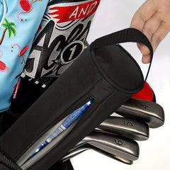 Insulated Golf Bag Beer Cooler Sleeve Crossbody Tube for 7 Bottles