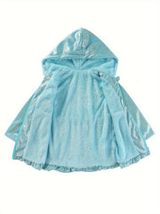 Toddler Girls Fleece Lined Zip Hooded Jacket Warm Hoodies Coat