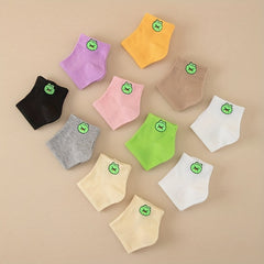 11 Pairs Cartoon Frog Print Socks Comfy Low Cut Crew Women's Stockings