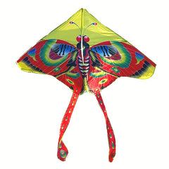 Multicolor Butterfly Kite with Long Tails and Handle - Outdoor Entertainment
