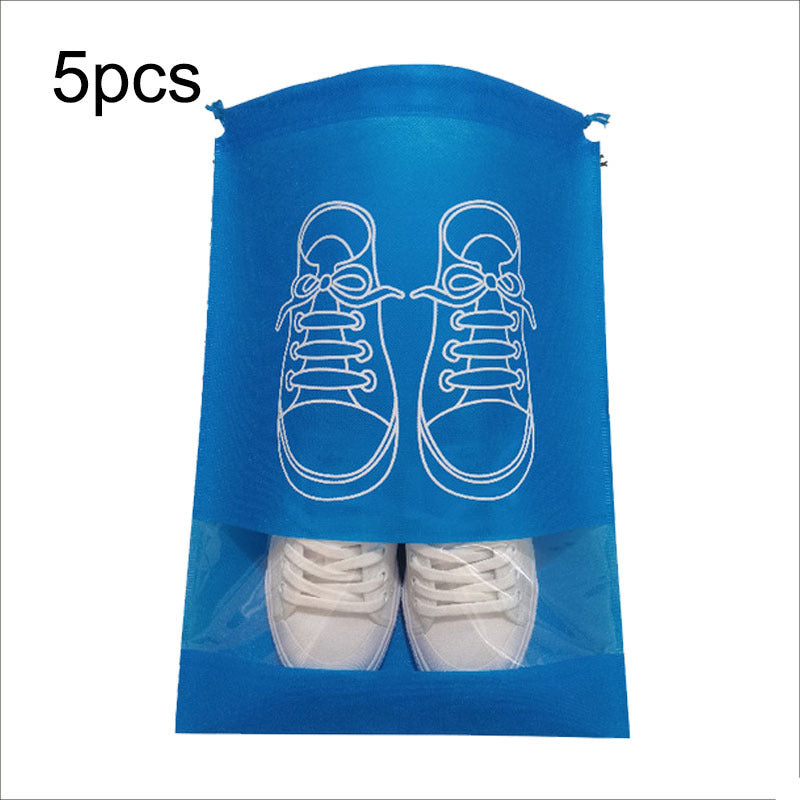 5pcs Shoe Storage Bag Closet Organizer Non-woven Travel Portable Bag