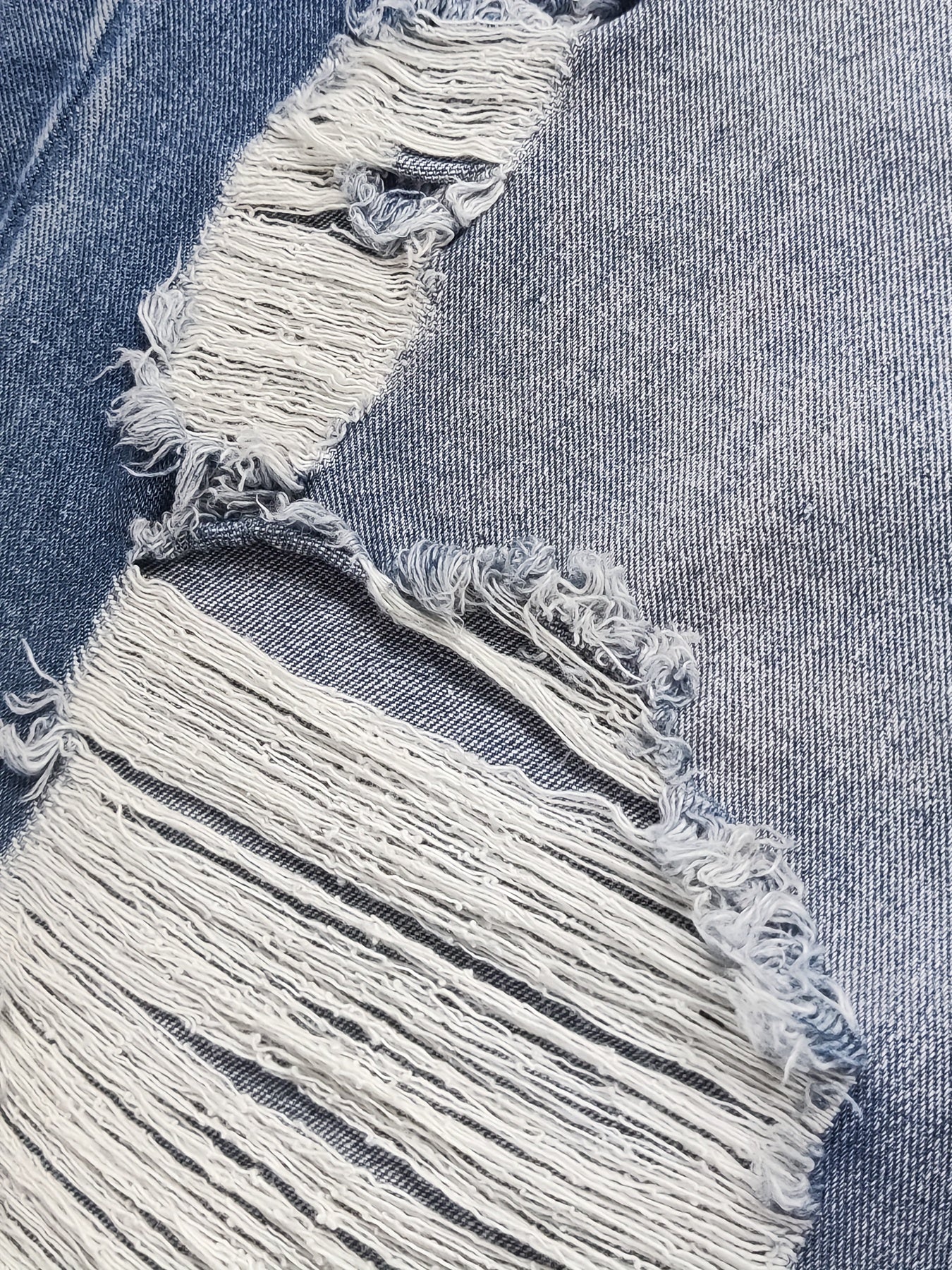 Washed Ripped High Rise Straight Leg Jeans