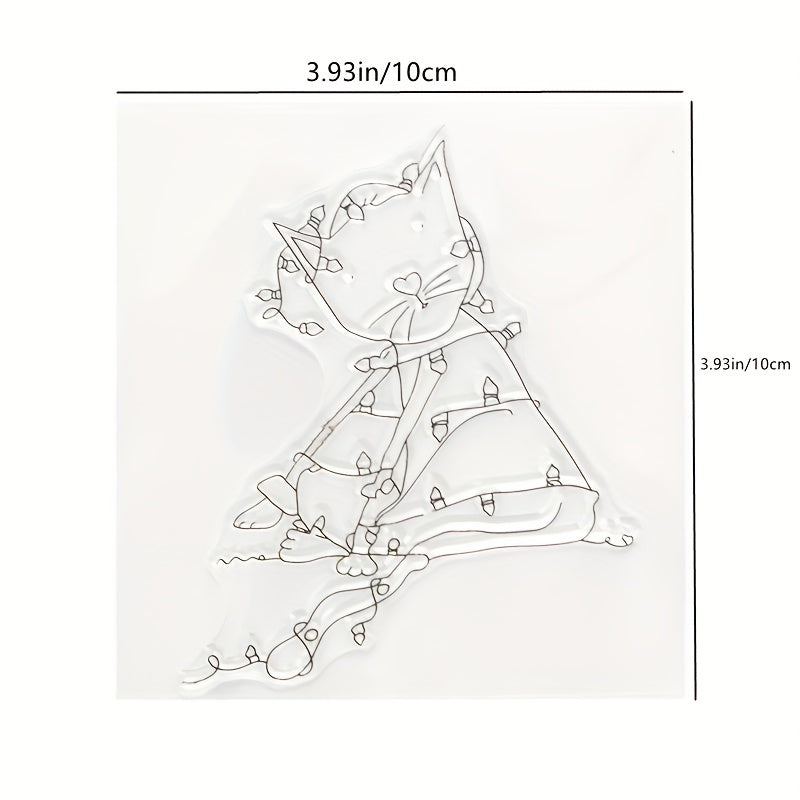 Sitting Love Nose Cat DIY Decoration Cartoon Seal