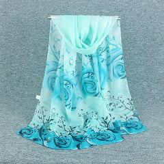 Breathable Scarf Silk Like Shawl Soft Long Scarf