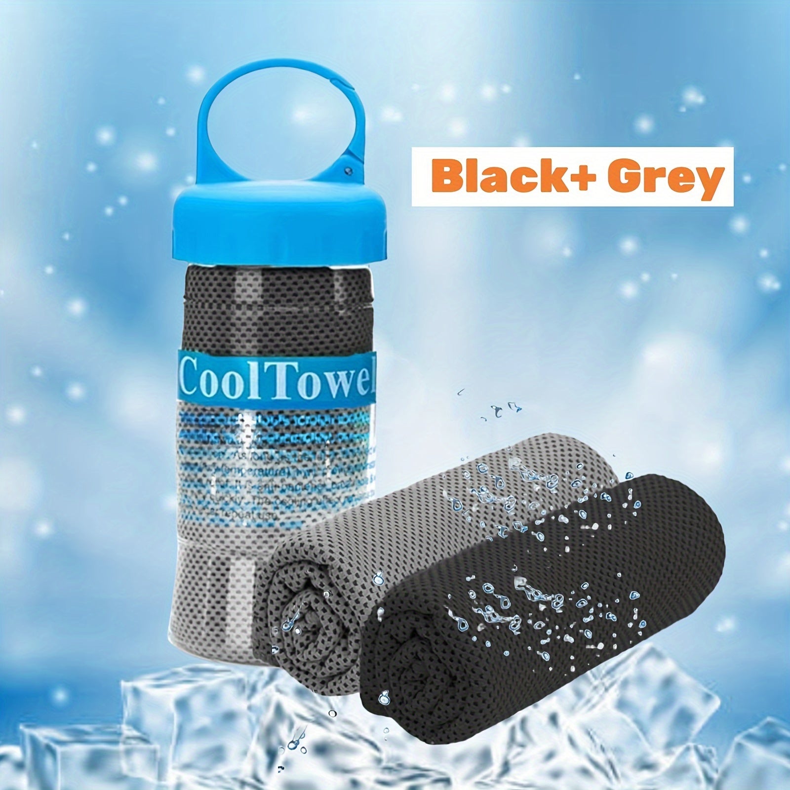 2pcs Superfiber Cooling Towels for Yoga Running Fitness Golf Camping