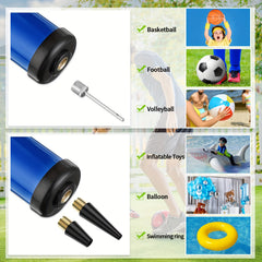 Portable Ball Pump with Needle & Nozzle Inflator for Football Basketball