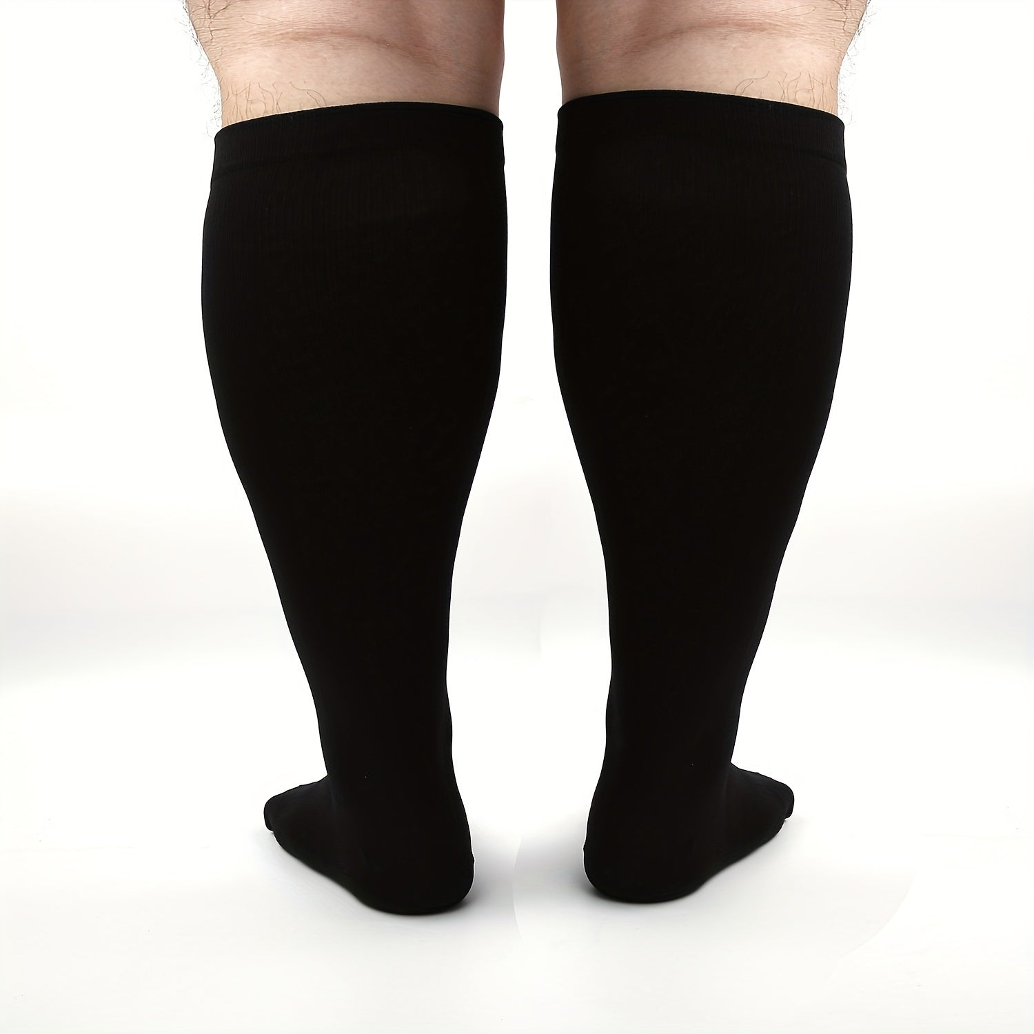 3 Pairs Wide Calf Compression Socks Men Women - Plus Size for Nurses