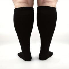 3 Pairs Wide Calf Compression Socks Men Women - Plus Size for Nurses