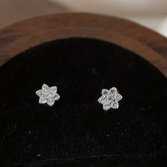 925 Silver Mini Hexagonal Star Stud Earrings for Girls