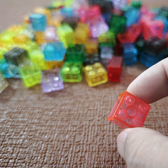 2x2 Transparent Colored High Brick Gift for Building Enthusiasts