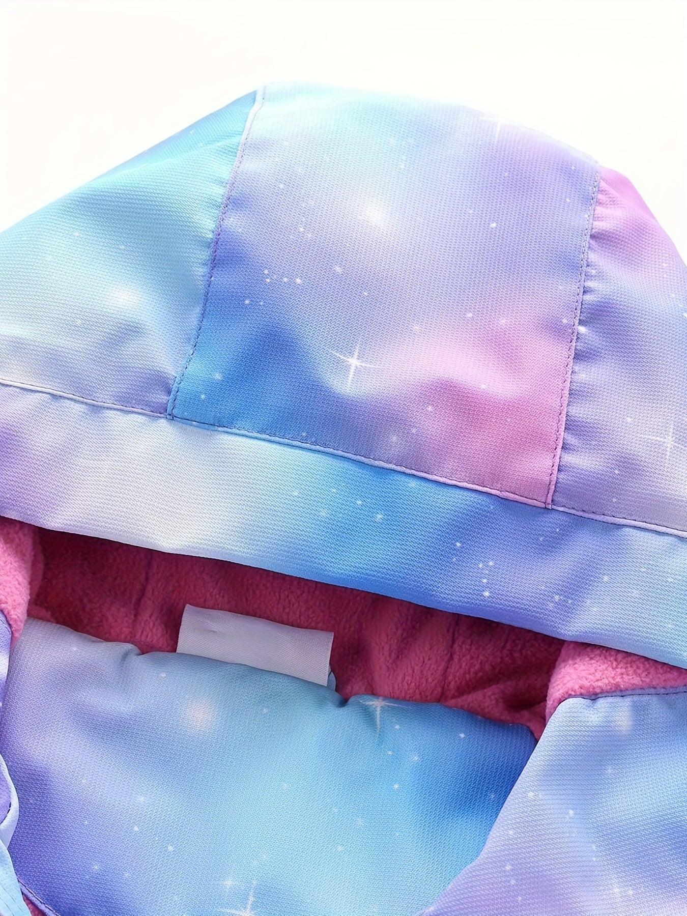 Girls' Warm Fleece Hooded Jacket with Reflective Strip
