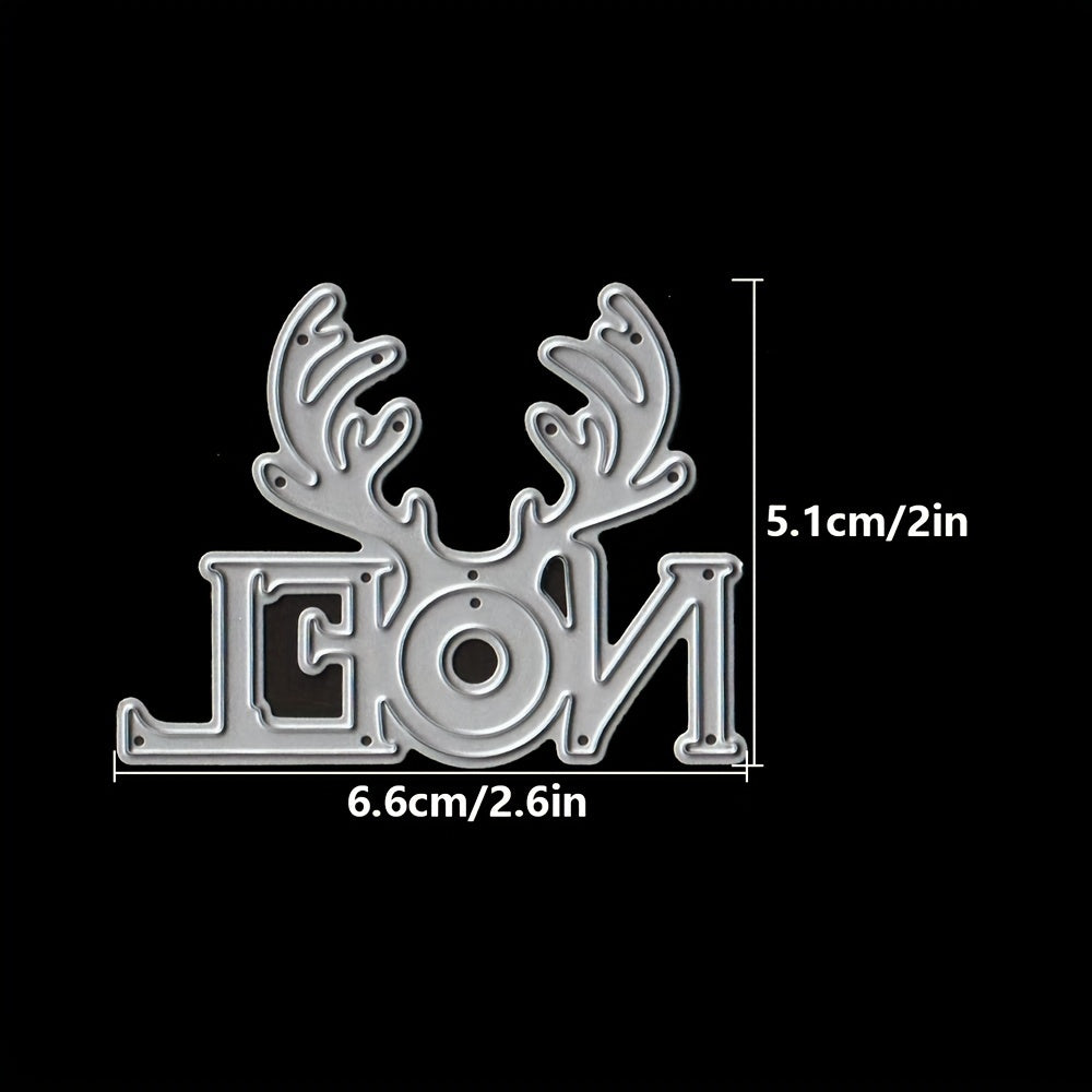 Christmas Antlers NOEL Metal Cutting Dies Stencils DIY Scrapbooking