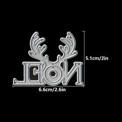 Christmas Antlers NOEL Metal Cutting Dies Stencils DIY Scrapbooking