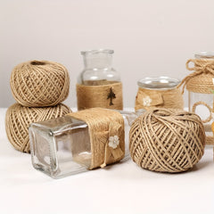 25M Natural Jute Rope Cord Hemp Twine Home Wedding Decoration Burlap Ribbon