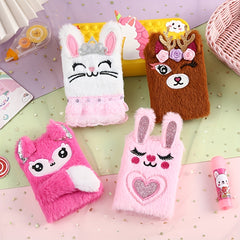 Cartoon Bunny Plush Notebook