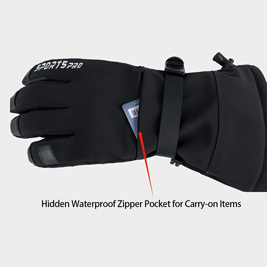 Waterproof Touch Screen Winter Skiing Gloves Unisex Warm Keeping Breathable