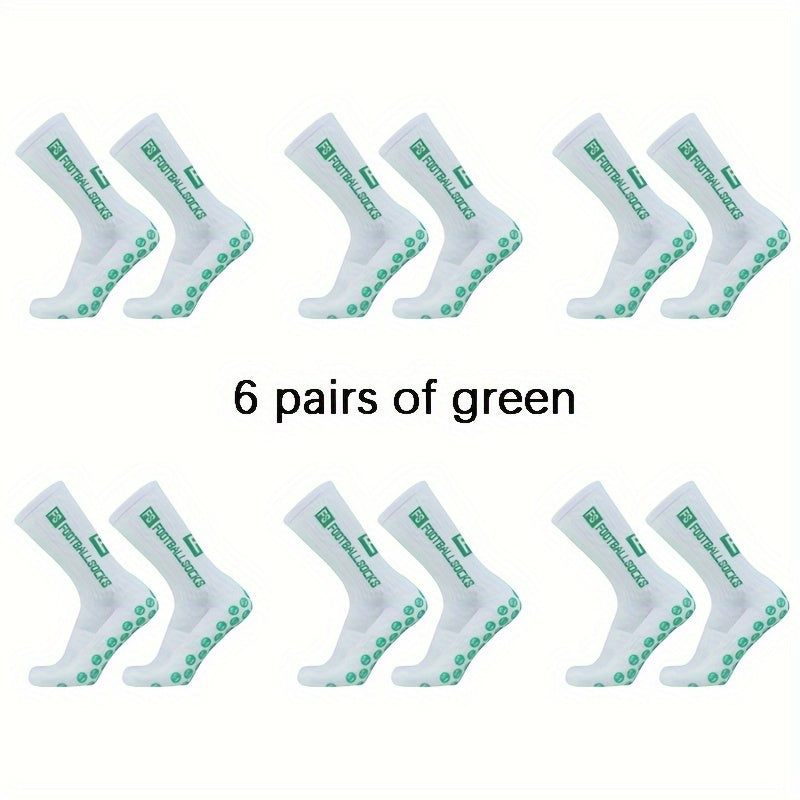 6 Pairs Non Slip Football Socks Soccer Socks