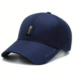 Men's Baseball Cap with Leather Labels