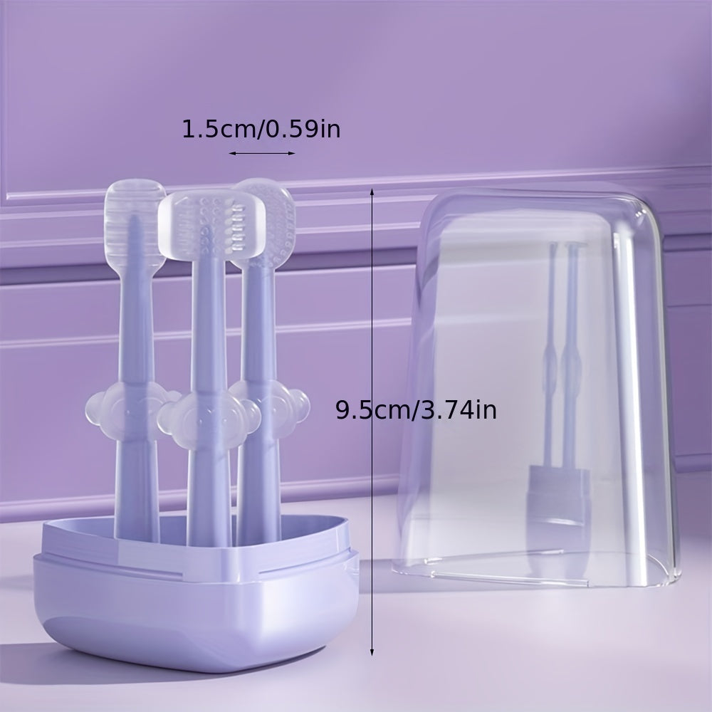 3pcs Infant Silicone Toothbrushes Set - Oral Cavity Care