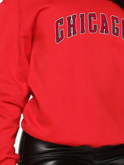 Chic Letter Print Sweatshirt Crew Neck Pullover