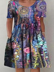 Floral Print Dress with Pockets