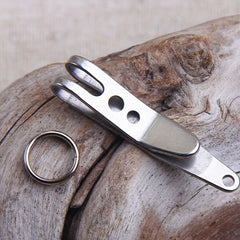 3pcs Stainless Steel Key Suspension Clip Holder with Keychain