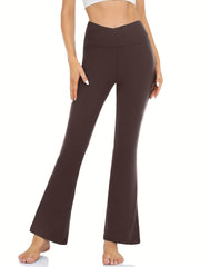 High Waist Thermal Flare Leggings Yoga Pants