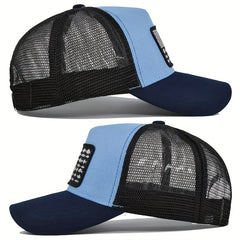 Fish Flag Patch Baseball Cap Unisex Mesh Trucker Hat