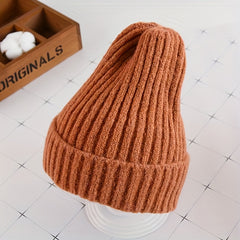 Fashionable Kids Beanie Hat Ear Protection Windproof Sport Knit Hand Wash