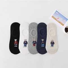 5 Pairs Cartoon Anime Short Socks Non-slip Low Cut Ankle Stockings
