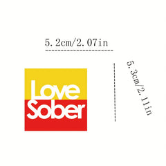 60pcs Sobriety Vinyl Stickers for Water Bottles Laptops Scrapbooking