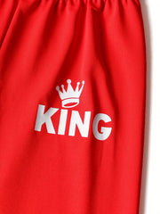 Boy's Crown Pattern 2pcs Sweatshirt & Sweatpants Set KING Print Outfit