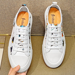 Men's Flower Print Sneakers Lightweight Walking Shoes