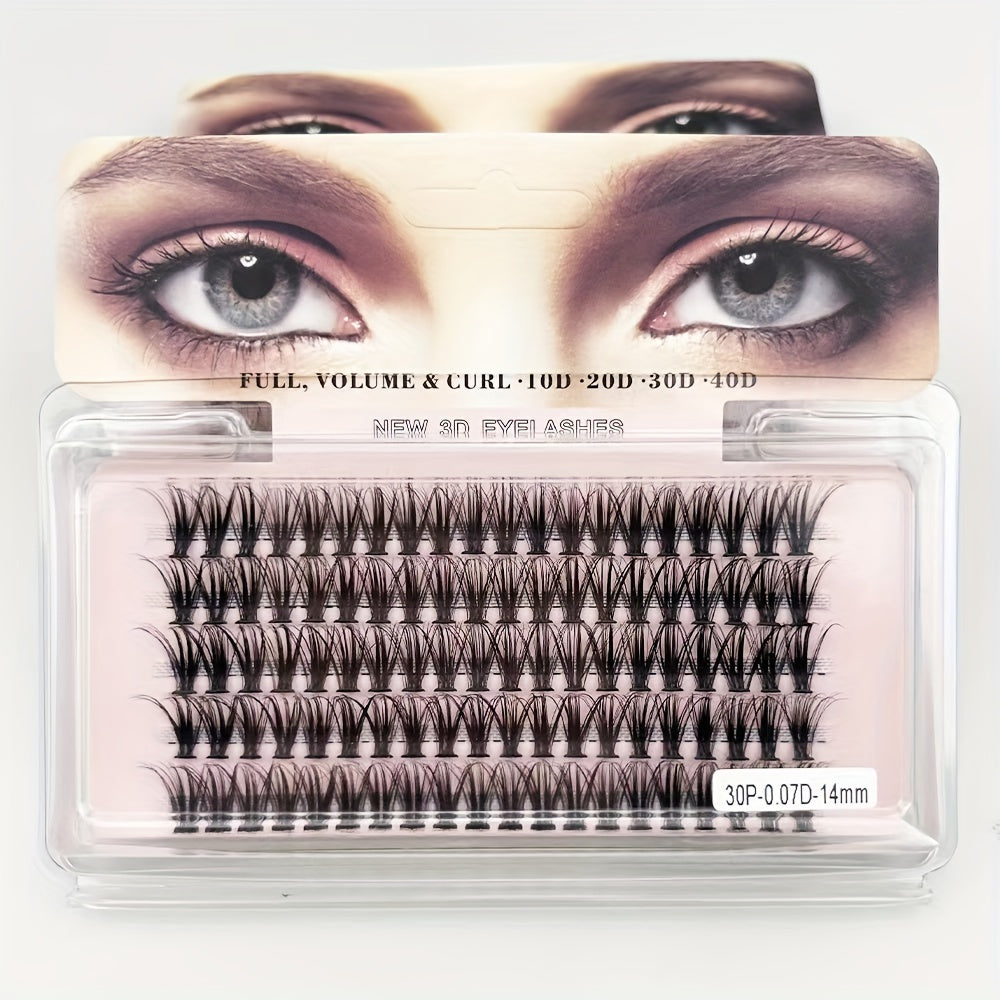 5 Rows False Eyelashes Single Cluster Pointed Base False Eyelashes