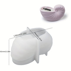 Conch Concrete Candle Cup Silicone Mold DIY Conch Shell Gypsum Candle Jar