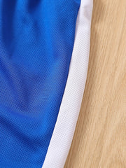 Boys 3pcs Mesh Breathable Sports Shorts Set