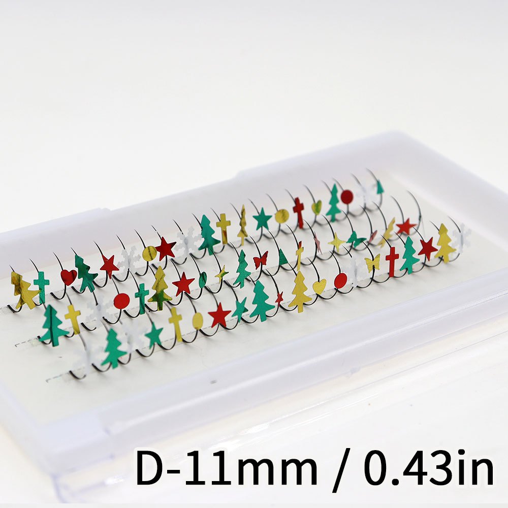 Individual Christmas Laser False Eyelashes with Sequins