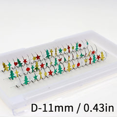 Individual Christmas Laser False Eyelashes with Sequins