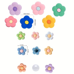 23pcs Cartoon Flower Charms Inserts Bogg Bag Silicone Lightweight Decorations