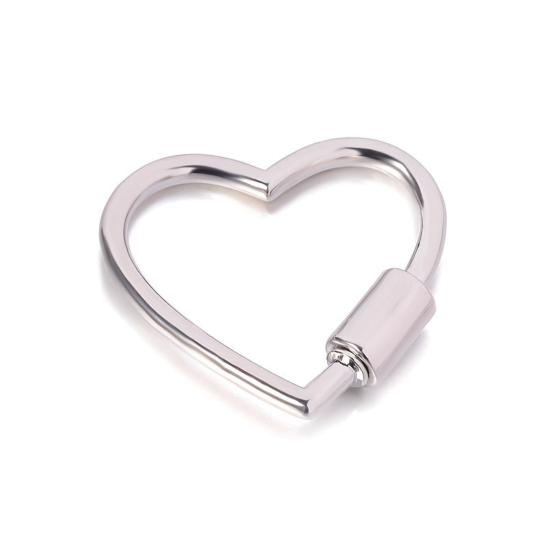 10pcs Heart Shaped Carabiner Key Chain for Outdoor Activities