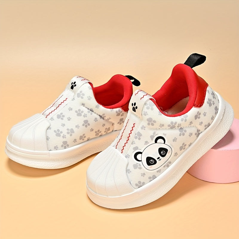 Baby Girls Cartoon Slip On Sneakers Lightweight Non Slip Shoes for Walking