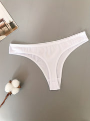 6 Pcs Sexy Low Waist Thongs Soft & Comfy Women's Lingerie