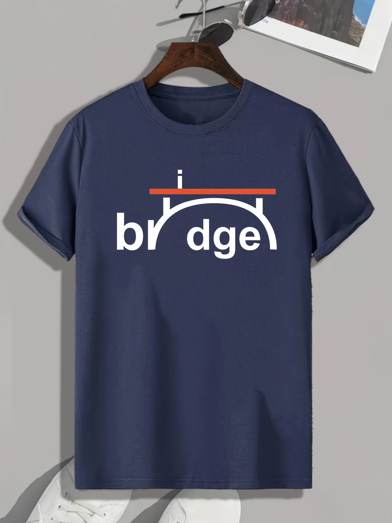 Bridge Print Men's Graphic T shirt Casual Comfy Tees For Summer
