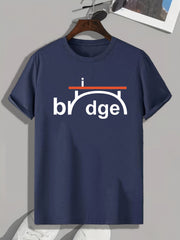 Bridge Print Men's Graphic T shirt Casual Comfy Tees For Summer