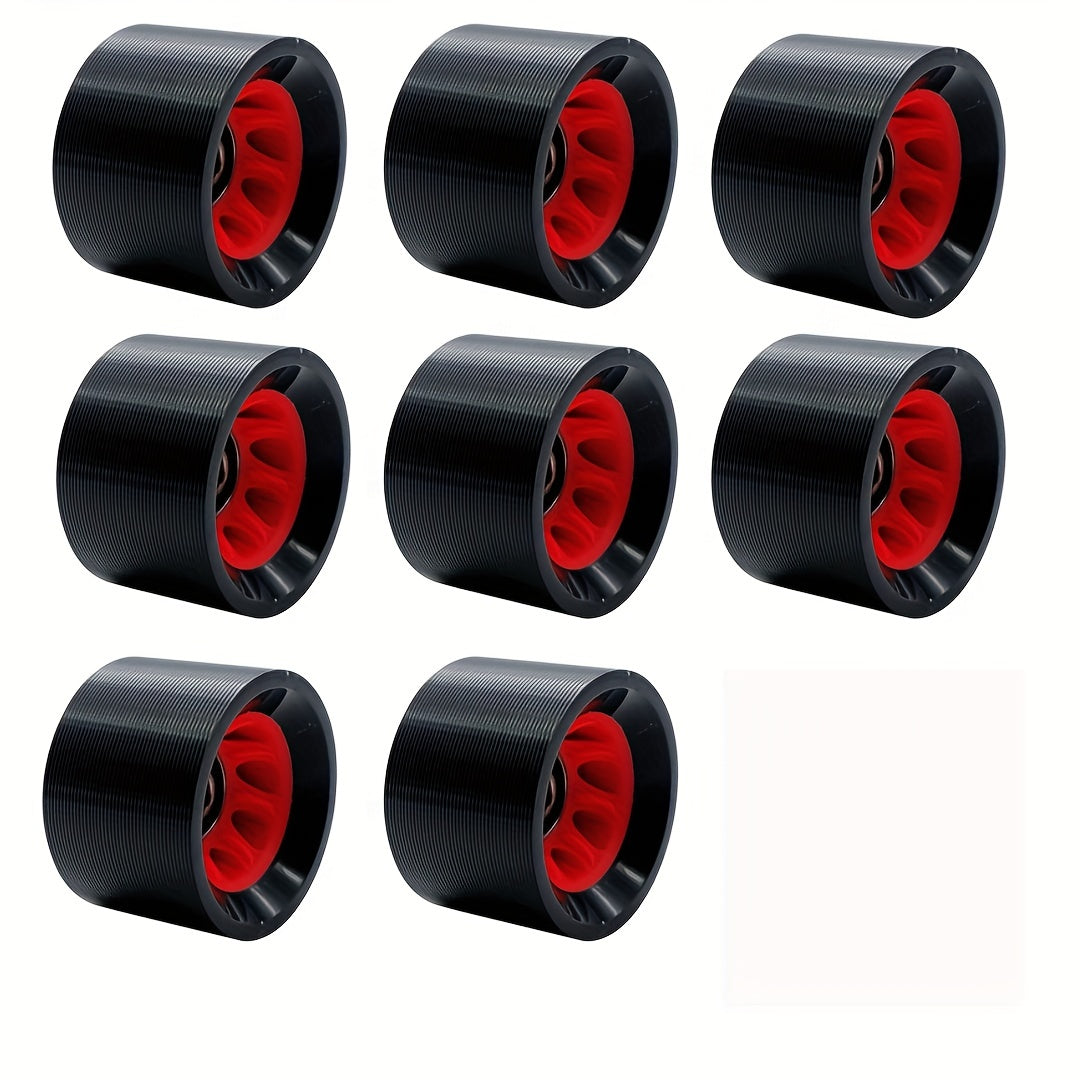 8 Pack Durable 95a Roller Skate Wheels with Bearings for Outdoor Skating