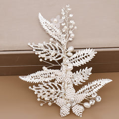 Silvery Wedding Hair Accessories Faux Pearl Hairgrips Clips Crystal
