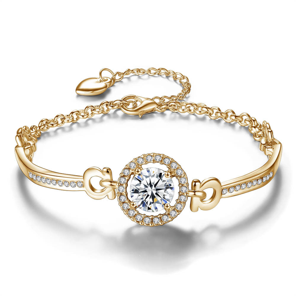 Rhinestone Chain Bracelet Girls Decorative Accessories